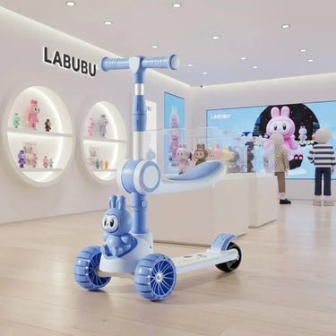 LABUBU THEME 3 IN 1 FOLDABLE SCOOTY WITH MUSIC AND LIGHTS